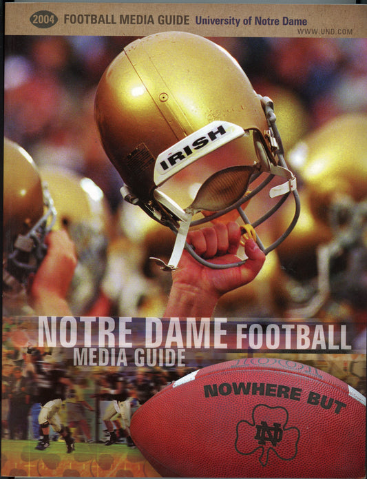 Original 2004 Notre Dame College Football Program Media Guide