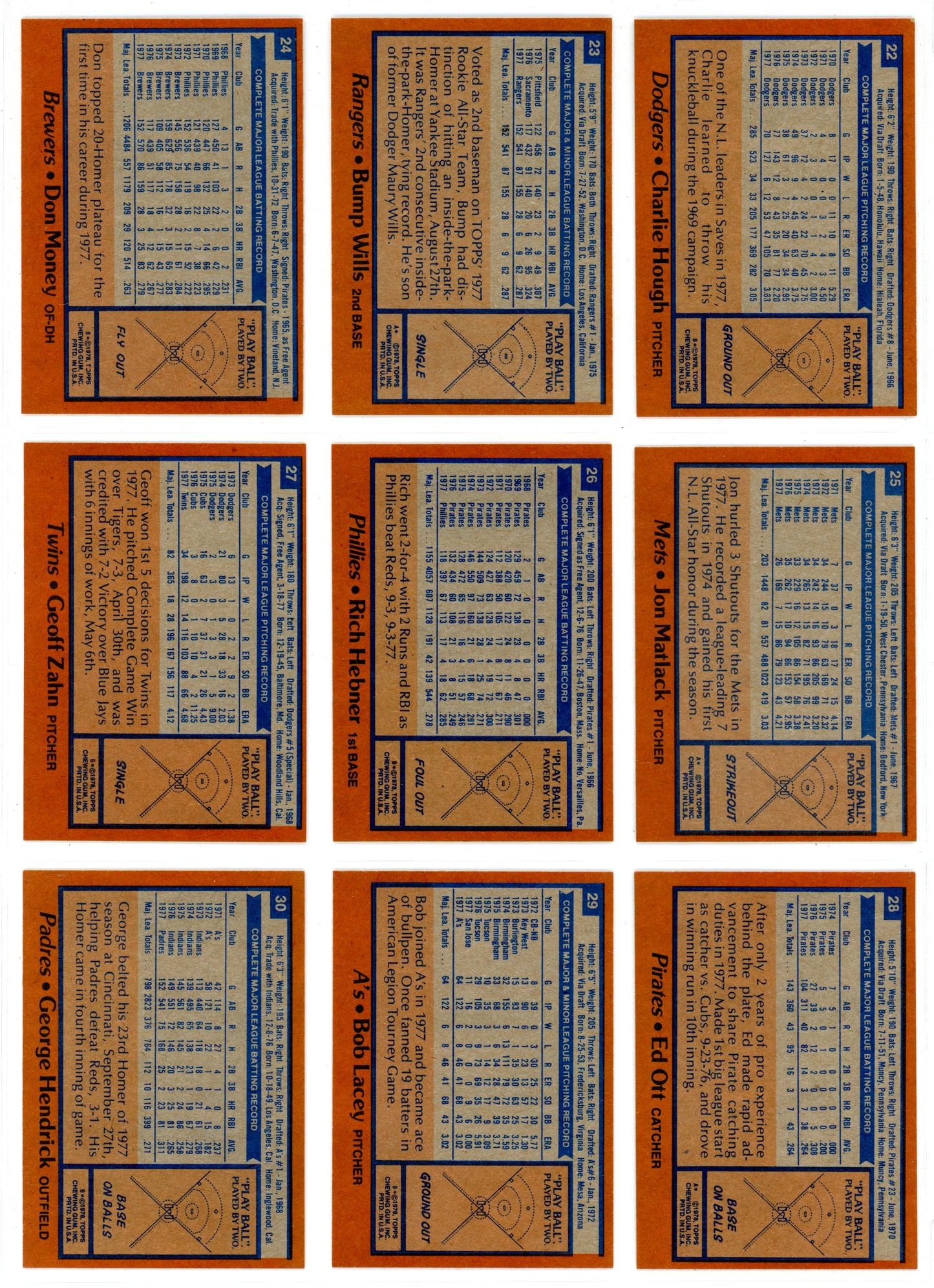 1978 Topps Baseball Card Complete Set (726 Cards) Eddie Murray Rookie Looks Incredible!