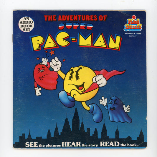 1983 Kid Stuff Records The Adventures of Super Pac-Man 33RPM 7" Vintage Vinyl Record and Book