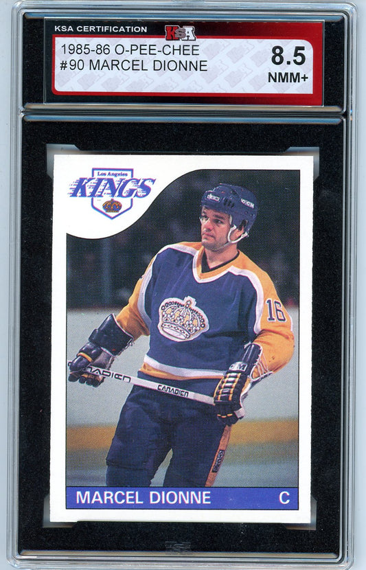 1985/86 OPC O-Pee-Chee Marcel Dionne Graded Hockey Card KSA 8.5