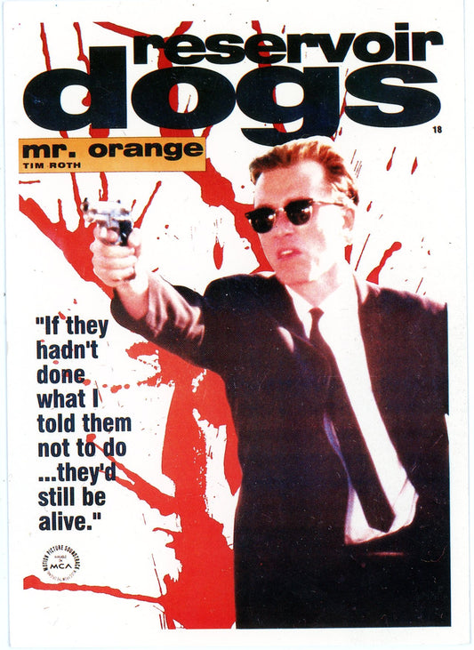 Original Reservoir Dogs (1992) Quentin Tarantino Promotional Movie Postcard