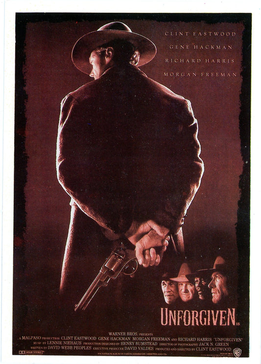 Original Unforgiven (1992) Clint Eastwood Promotional Movie Postcard