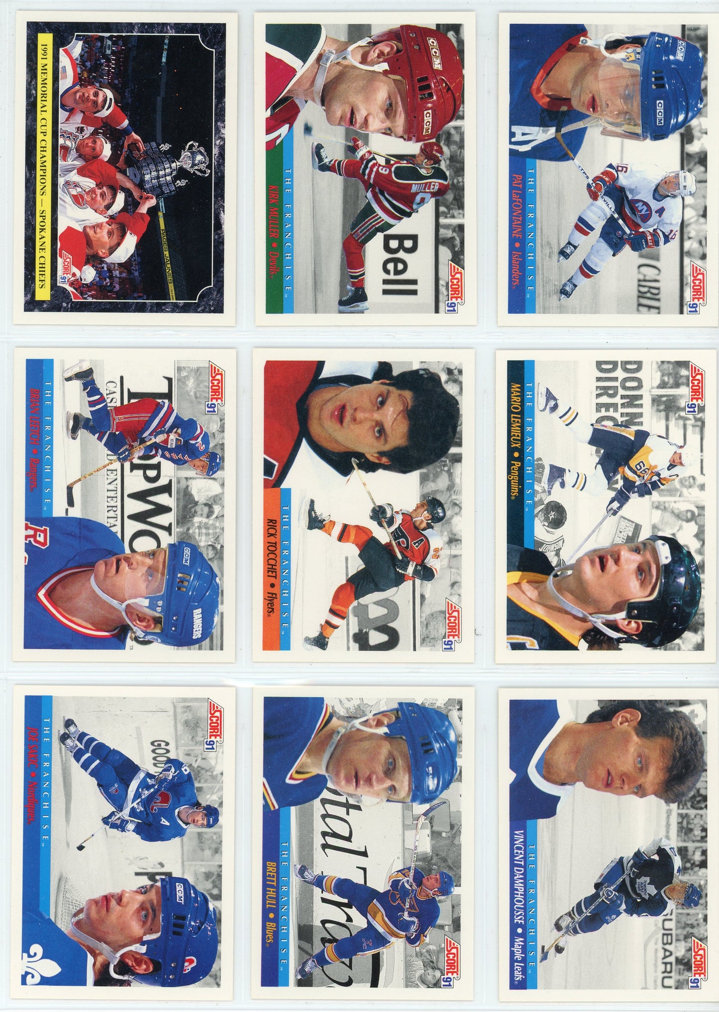 1991/92 Score Canadian English NHL Hockey Card Complete Set (660 Cards)