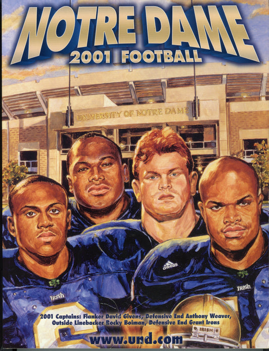 Original 2001 Notre Dame College Football Program Media Guide
