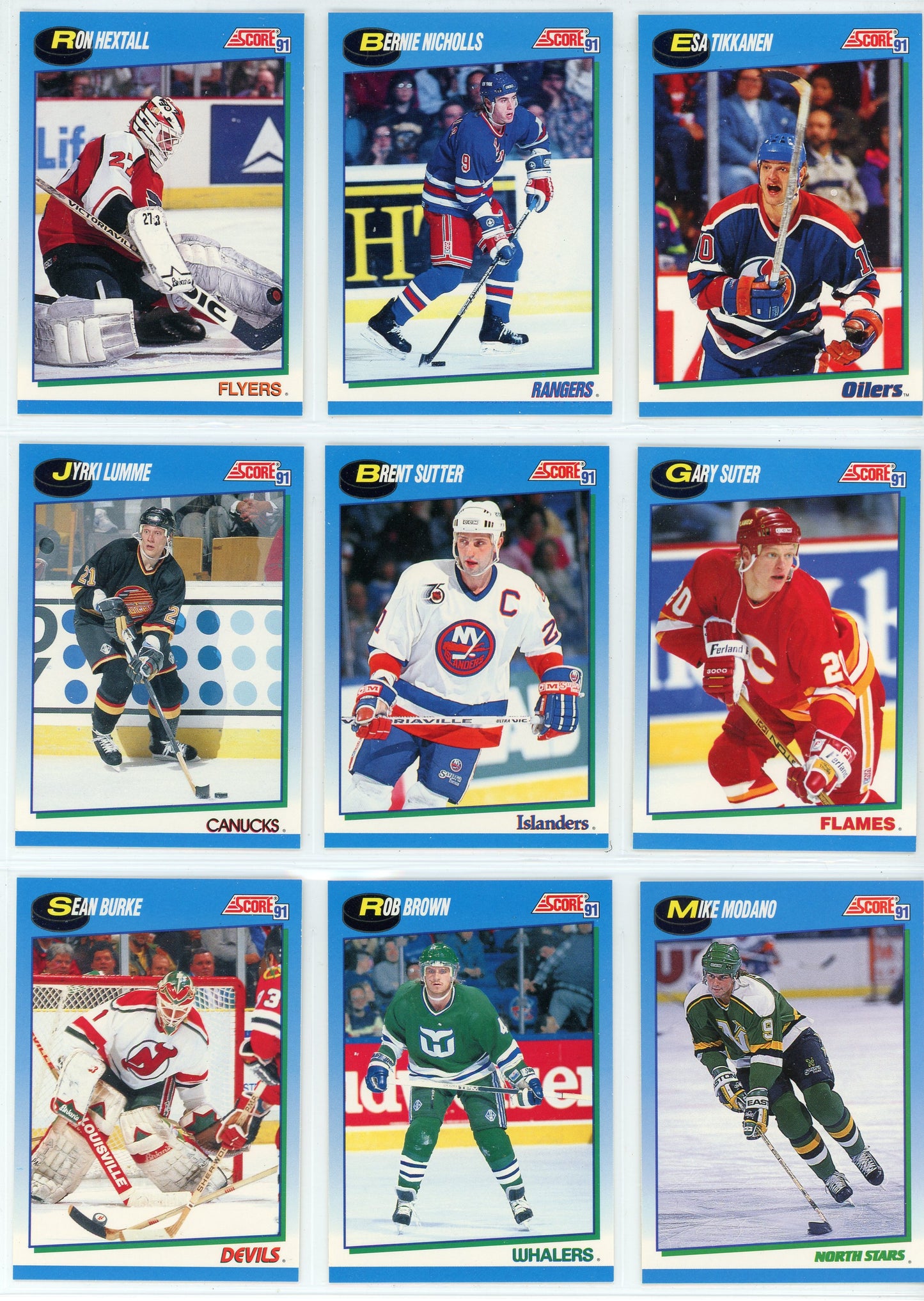 1991/92 Score Canadian English NHL Hockey Card Complete Set (660 Cards)