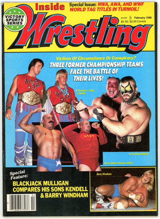 Inside Wrestling Vintage Magazine (February, 1986) Rock 'n' Roll Express, Road Warriors