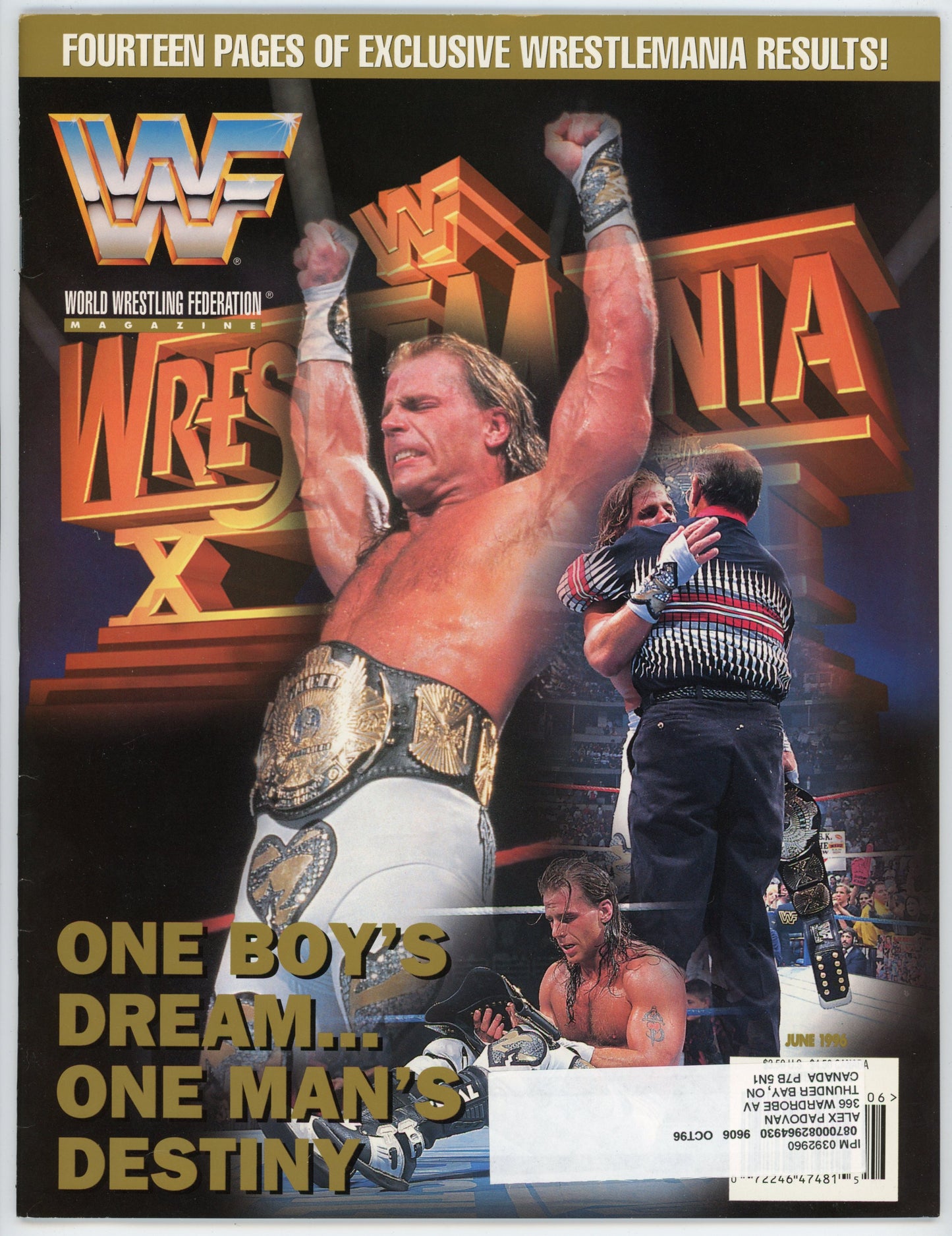 WWF WWE Vintage Wrestling Magazine (June 1996) Shawn Michaels Cover