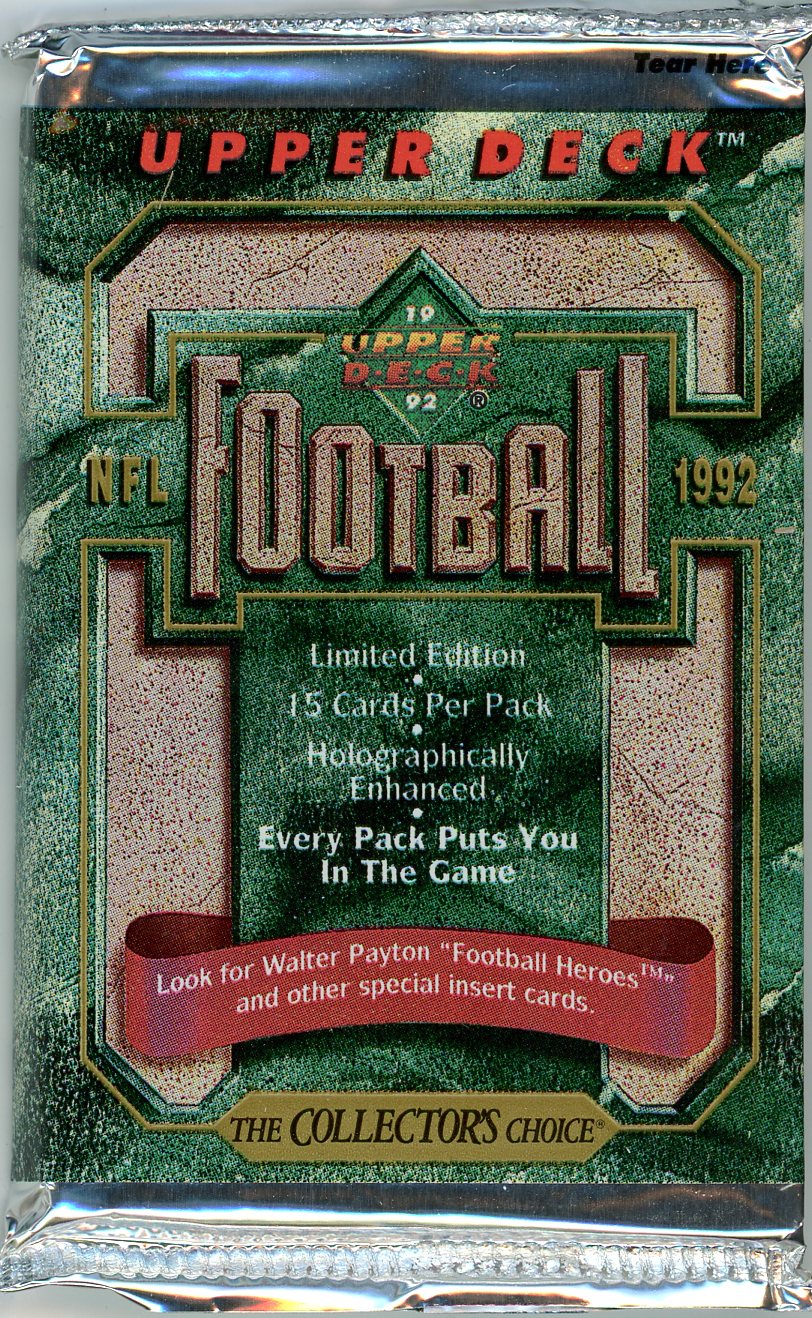 1992 Upper Deck NFL Football Wax Pack (15 Cards)