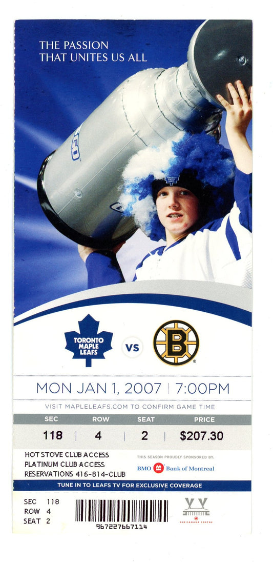 Toronto Maple Leafs vs. Boston Bruins Ticket Air Canada Centre (Toronto, 2007)
