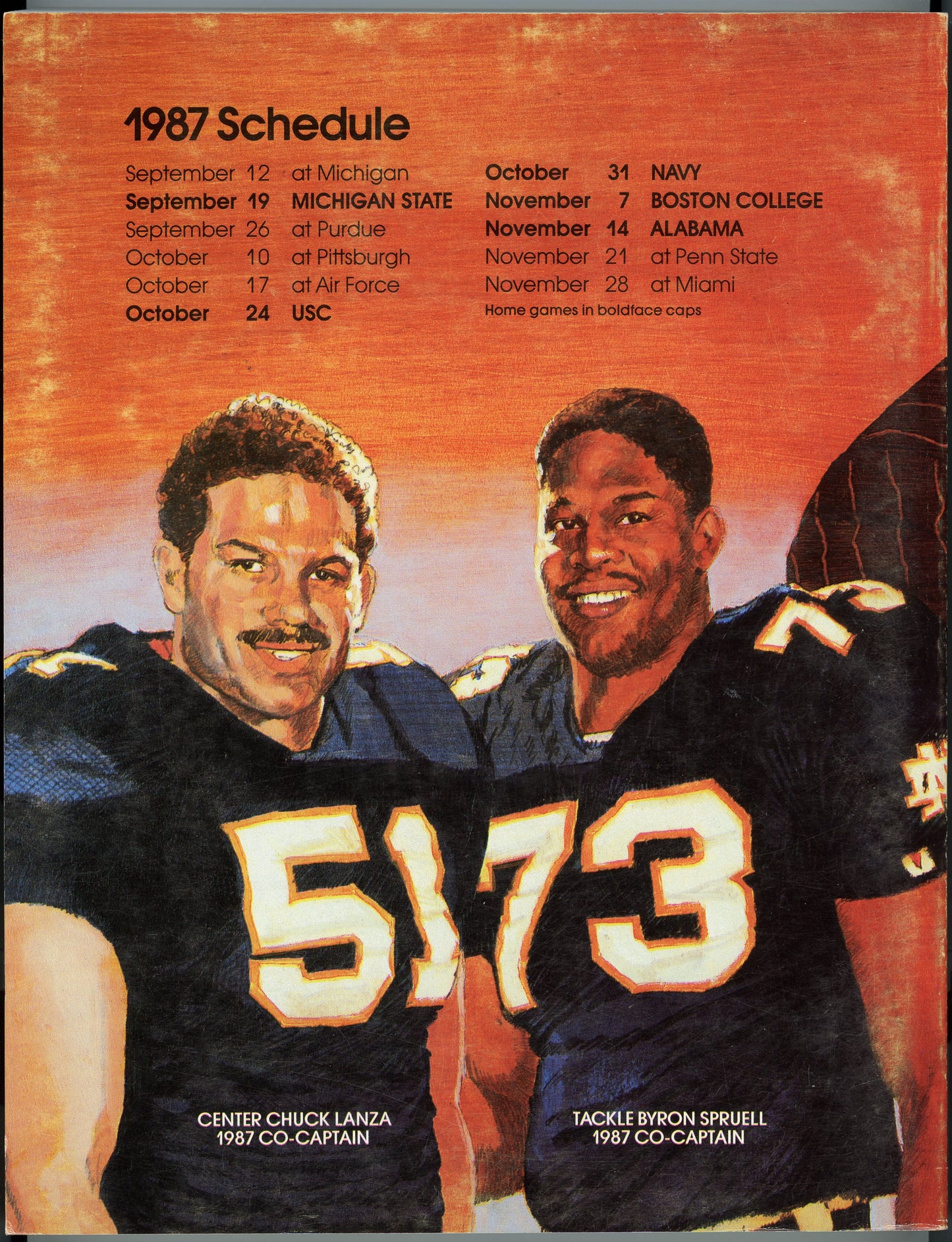Original 1987 Notre Dame College Football Program Media Guide