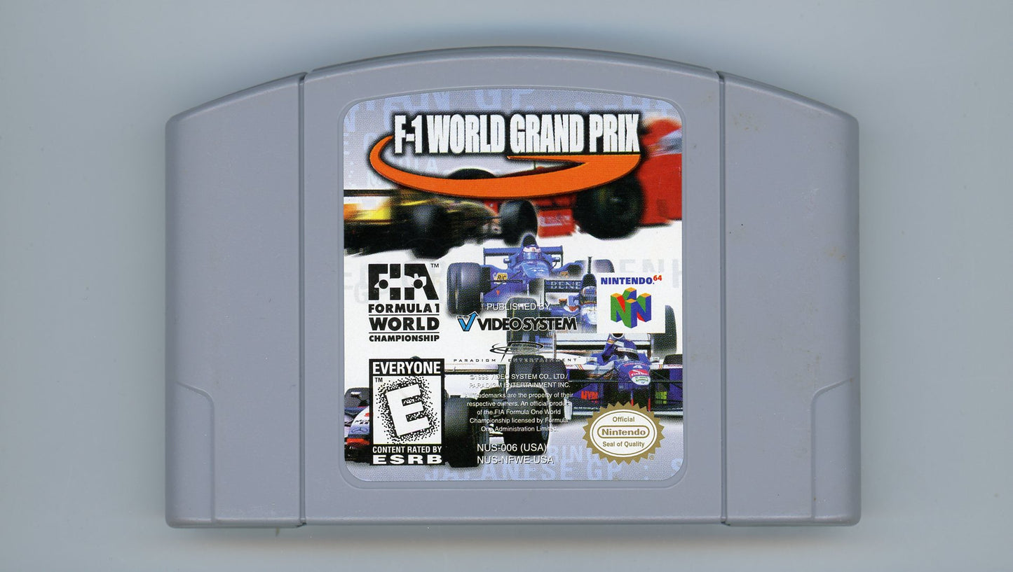 1998 F-1 World Grand Prix N64 Video Game Cartridge In Box