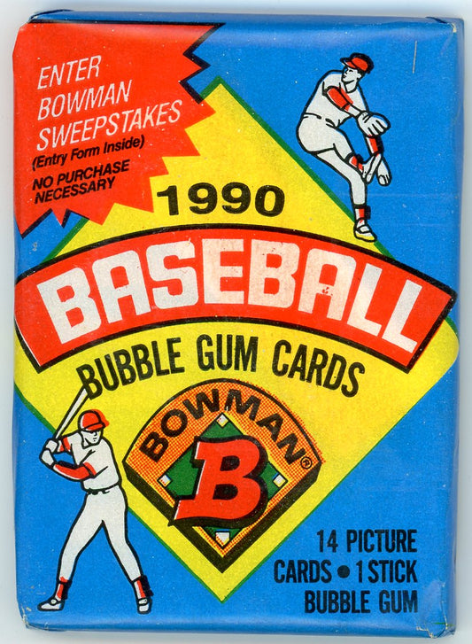 1990 Bowman MLB Baseball Wax Pack (14 Cards)