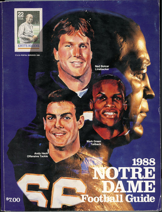 Original 1988 Notre Dame College Football Program Media Guide