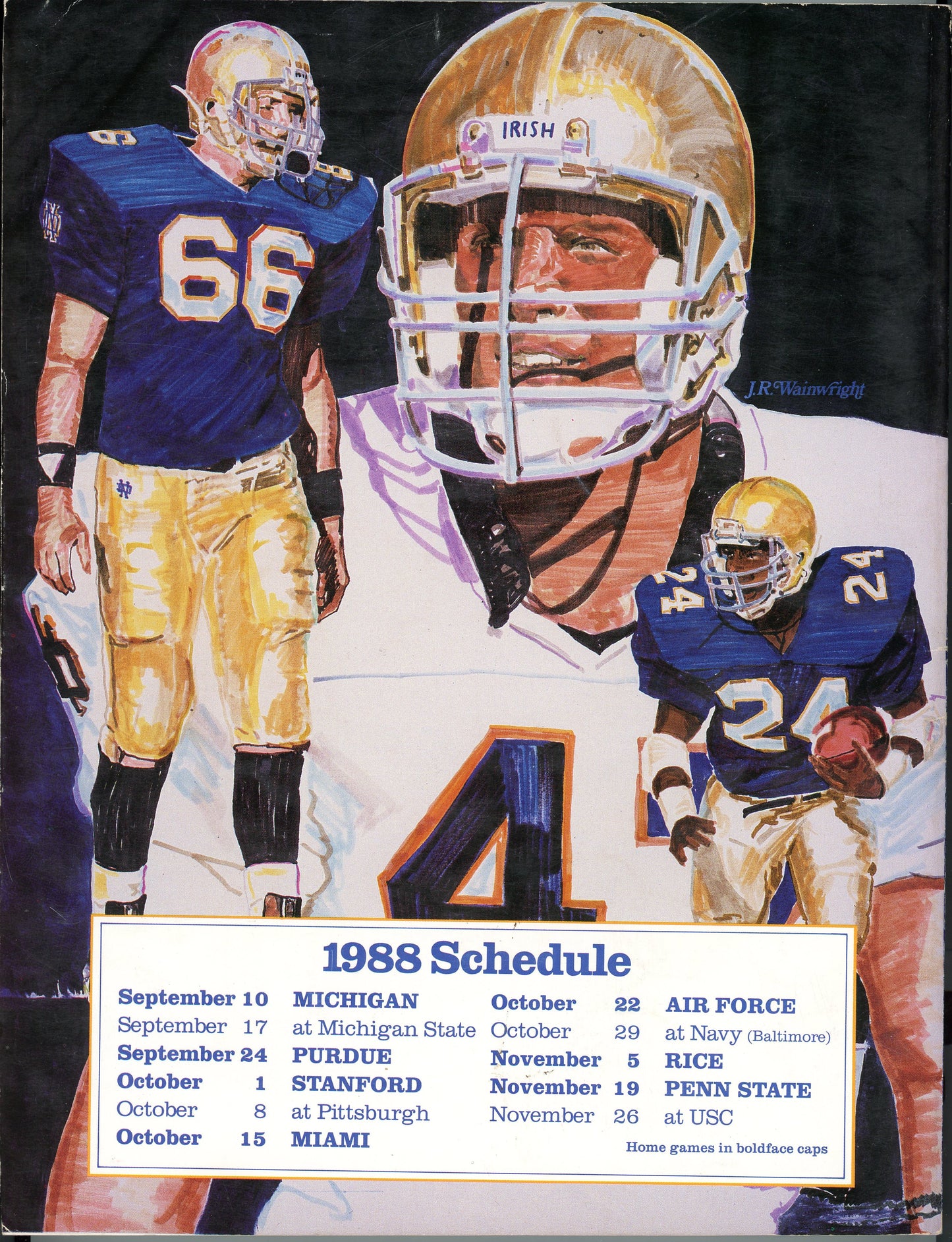 Original 1988 Notre Dame College Football Program Media Guide