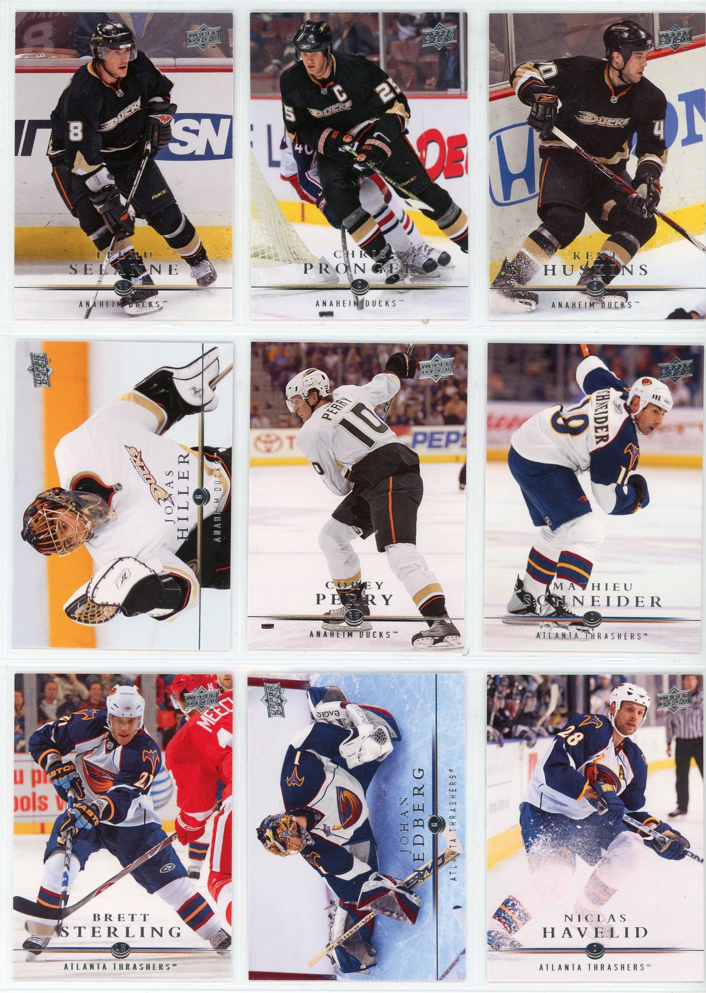 2008/09 Upper Deck Series Two NHL Hockey Card Base Set (200 Cards)
