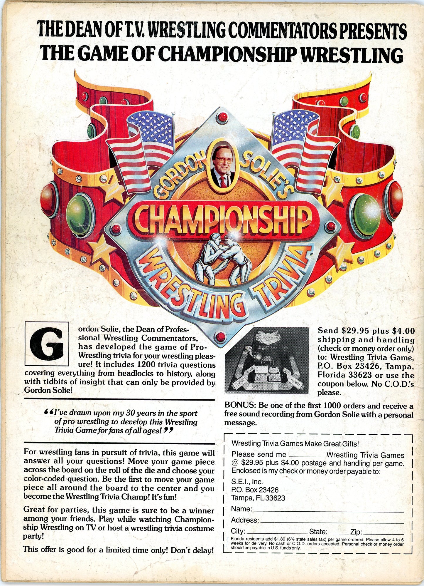 Inside Wrestling Vintage Magazine (May, 1988) Ted DiBiase