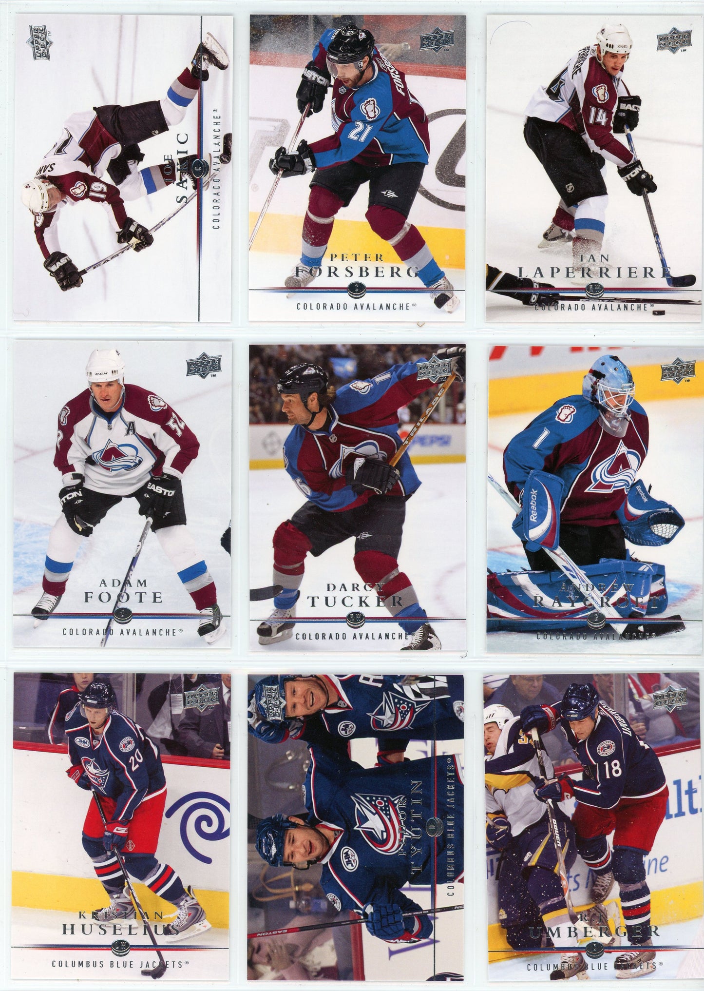 2008/09 Upper Deck Series Two NHL Hockey Card Base Set (200 Cards)