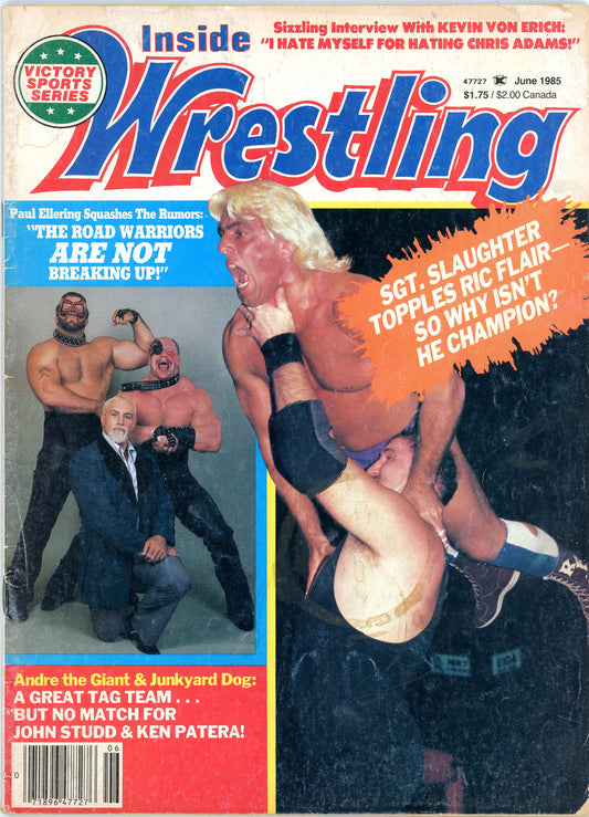 Inside Wrestling Vintage Magazine (June, 1985) Sgt. Slaughter, Ric Flair