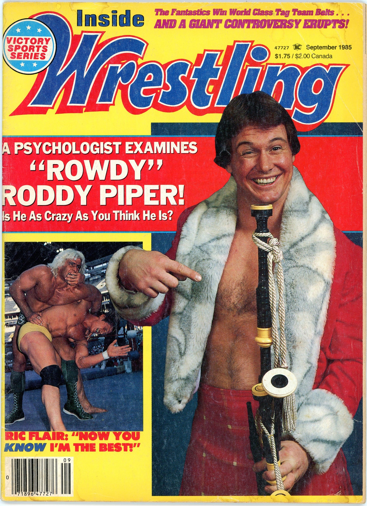 Inside Wrestling Vintage Magazine (September, 1985) "Rowdy" Roddy Piper