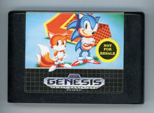 1992 Sonic the Hedgehog 2 Sega Genesis Video Game Cartridge