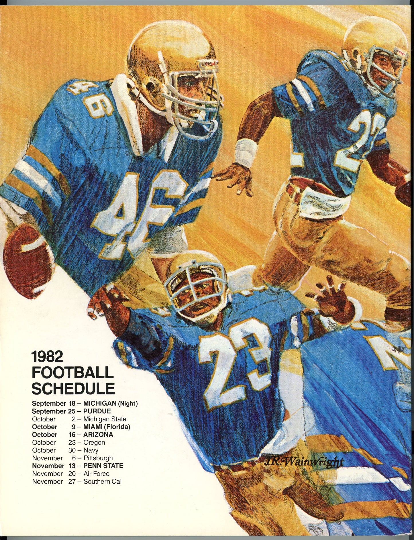 Original 1982 Notre Dame College Football Program Media Guide