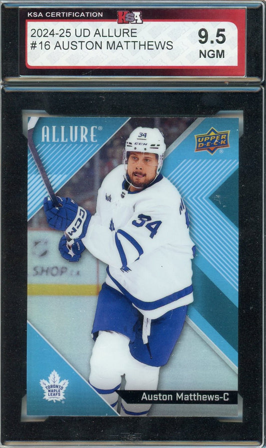 2024/25 Upper Deck Allure Auston Matthews Graded Card #16 KSA 9.5