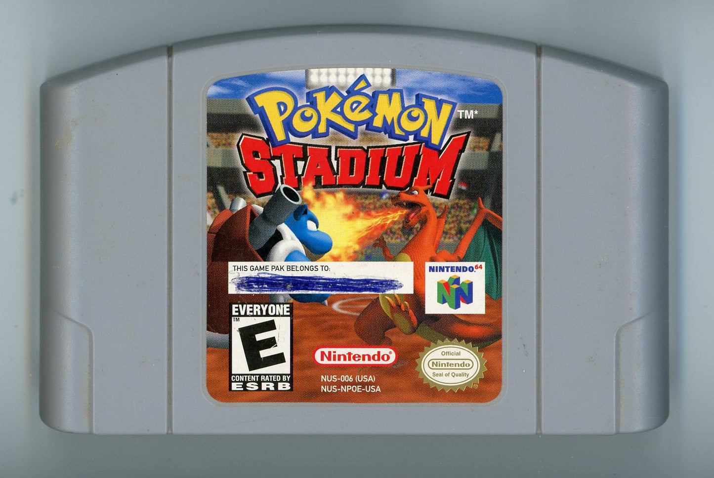 1999 Pokemon Stadium N64 Video Game Cartridge