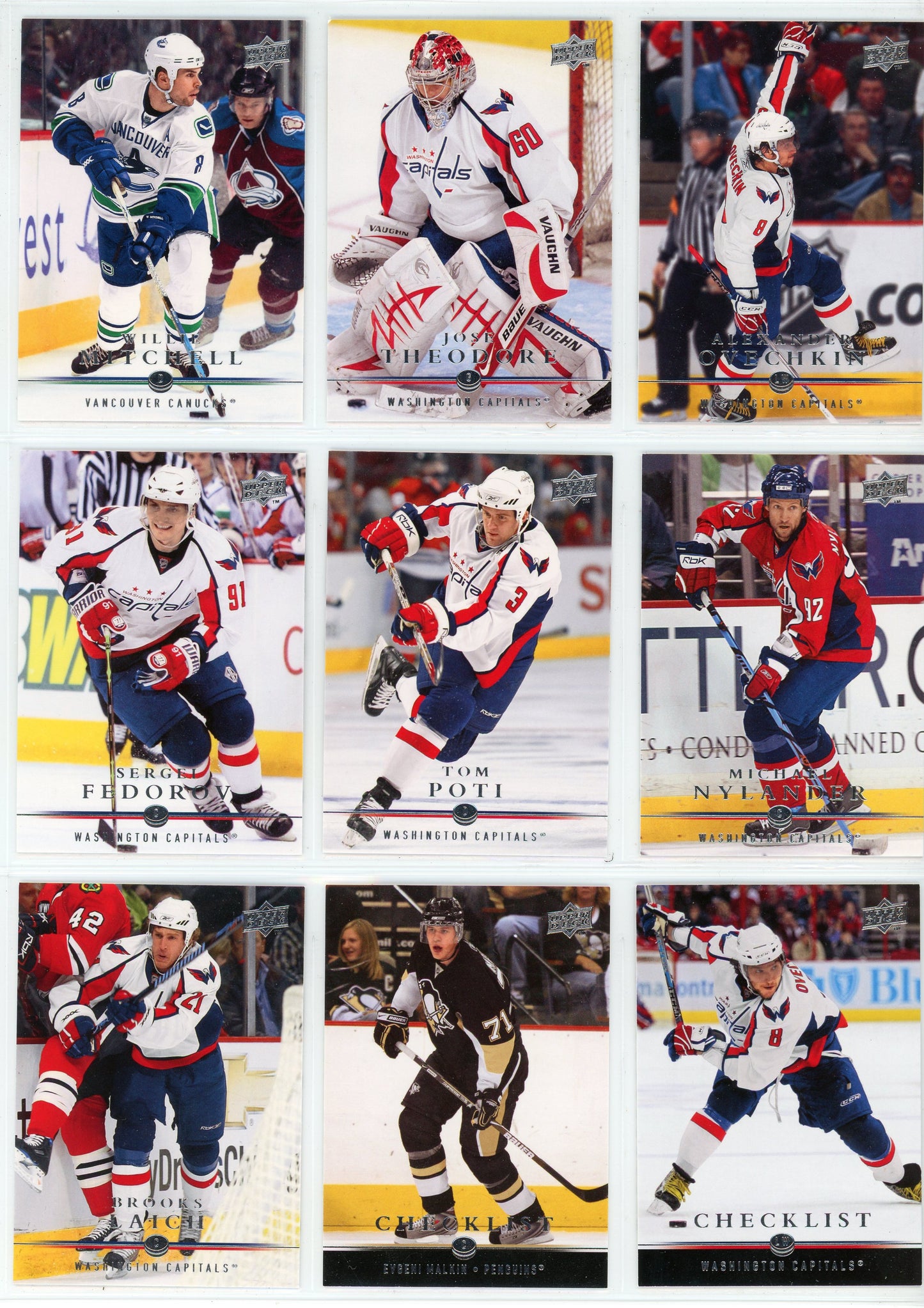 2008/09 Upper Deck Series Two NHL Hockey Card Base Set (200 Cards)