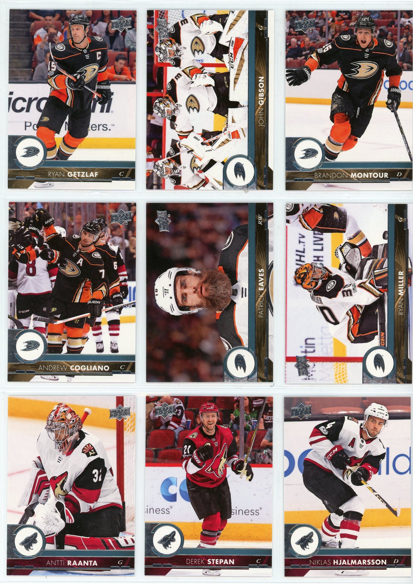 2017/18 Upper Deck Series One & Series Two NHL Hockey Card Base Set (400 Cards)