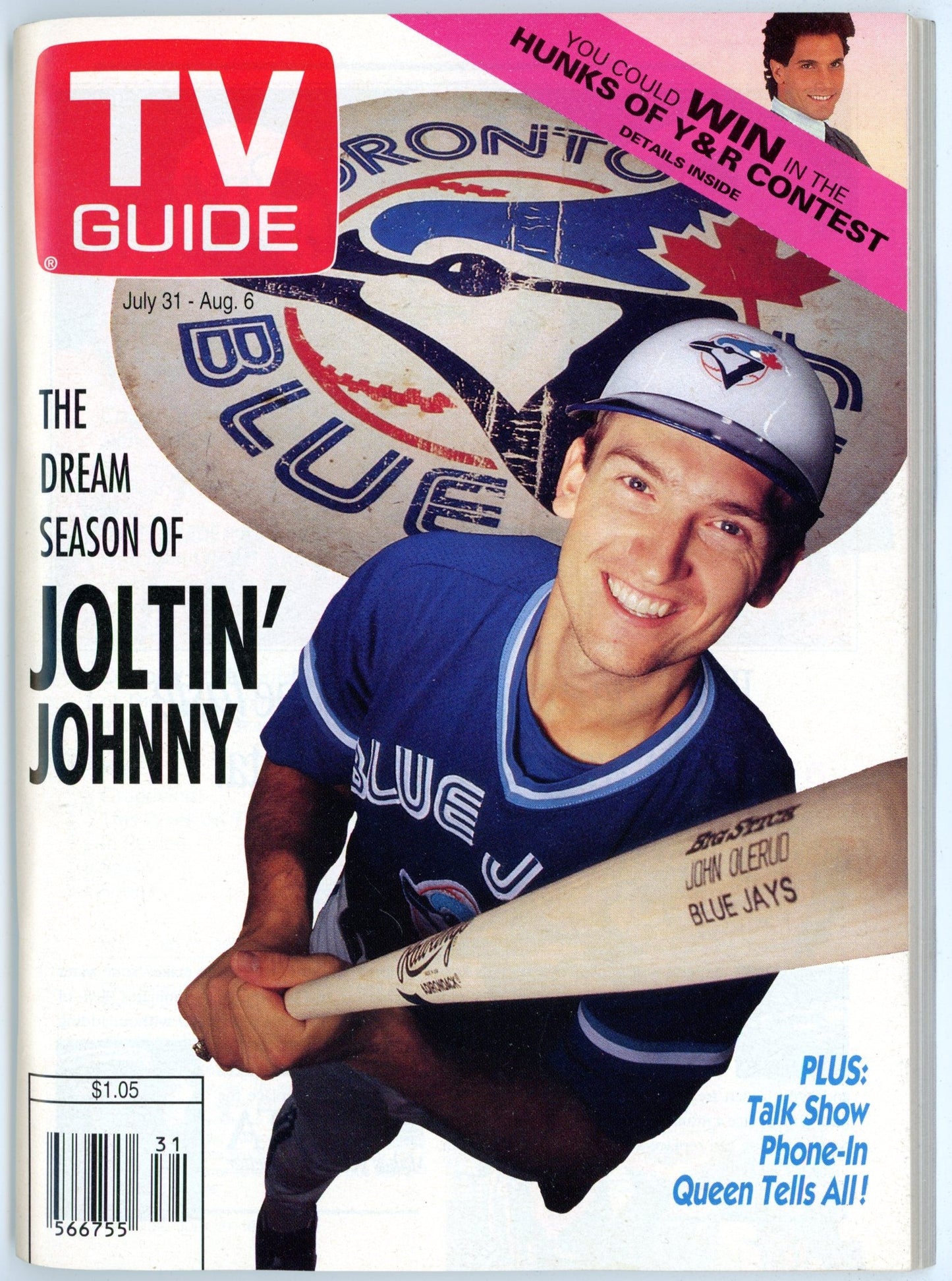 TV Guide Canada Vintage Magazine (July 31-August 6 1993) Newsstand John Olerud Cover Blue Jays