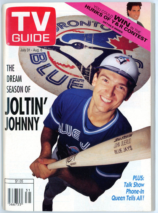TV Guide Canada Vintage Magazine (July 31-August 6 1993) Newsstand John Olerud Cover Blue Jays