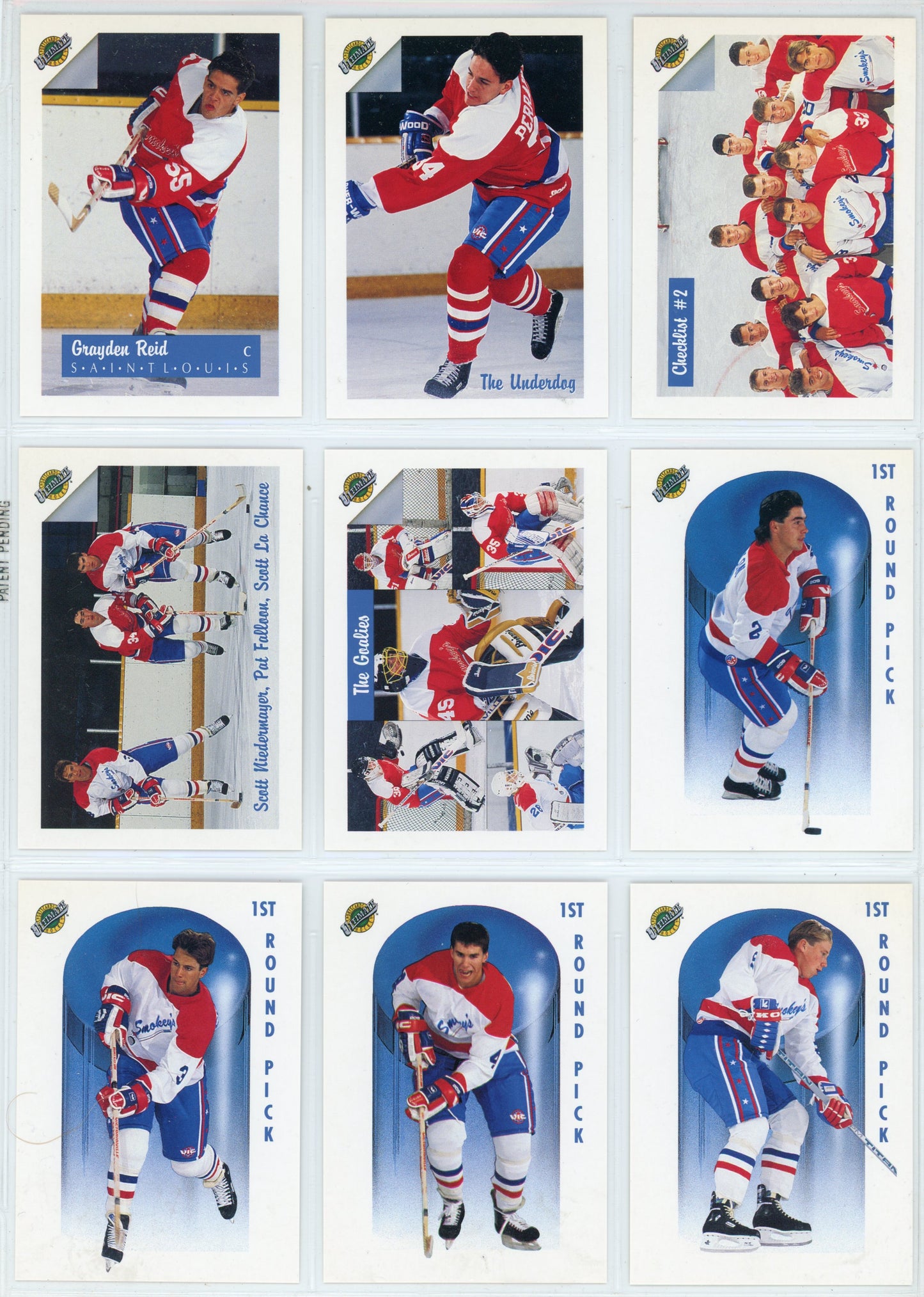 1991 Ultimate Draft NHL Hockey Card Complete Set (90 Cards)