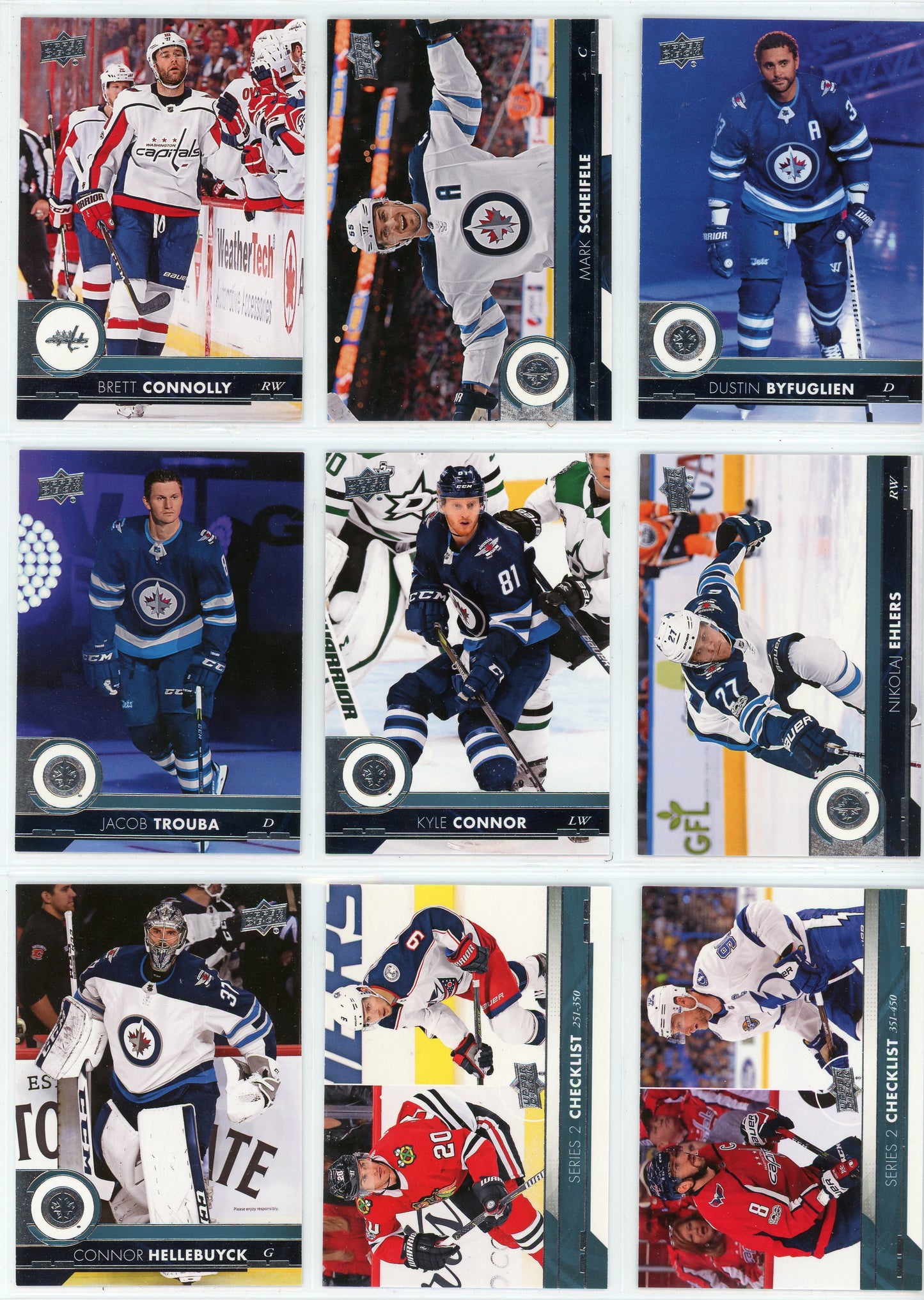 2017/18 Upper Deck Series One & Series Two NHL Hockey Card Base Set (400 Cards)