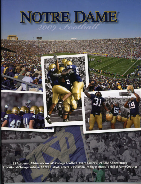 Original 2009 Notre Dame College Football Program Media Guide