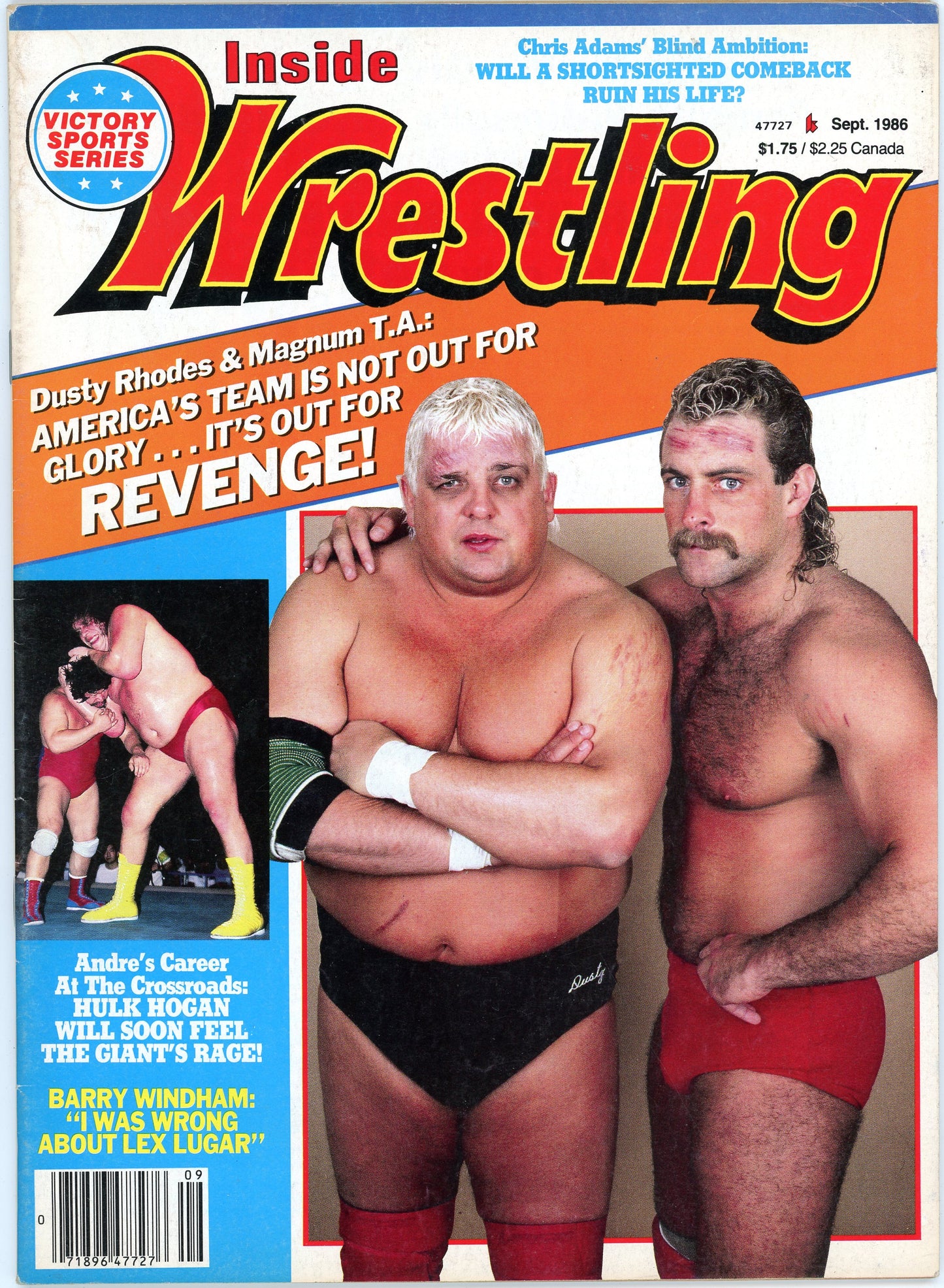 Inside Wrestling Vintage Magazine (September, 1986) Dusty Rhodes, Magnum TA