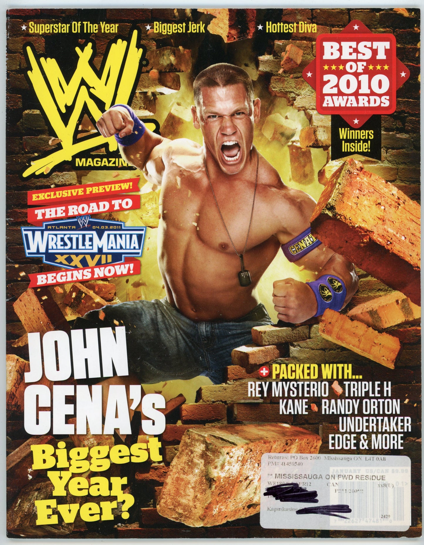 WWE Wrestling Magazine (January 2011) John Cena Cover