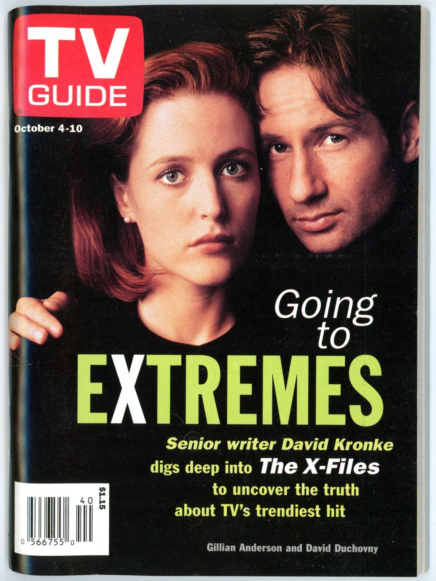 TV Guide Canada Vintage Magazine (October 4-10 1997) Newsstand X-Files