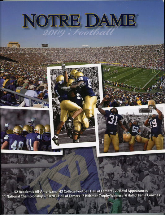 Original 2009 Notre Dame College Football Media Guide Program