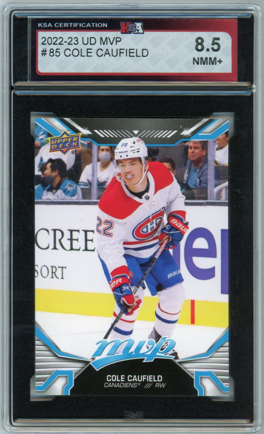 2022/23 Upper Deck Extended Cole Caufield Graded Hockey Card #85 KSA 8.5