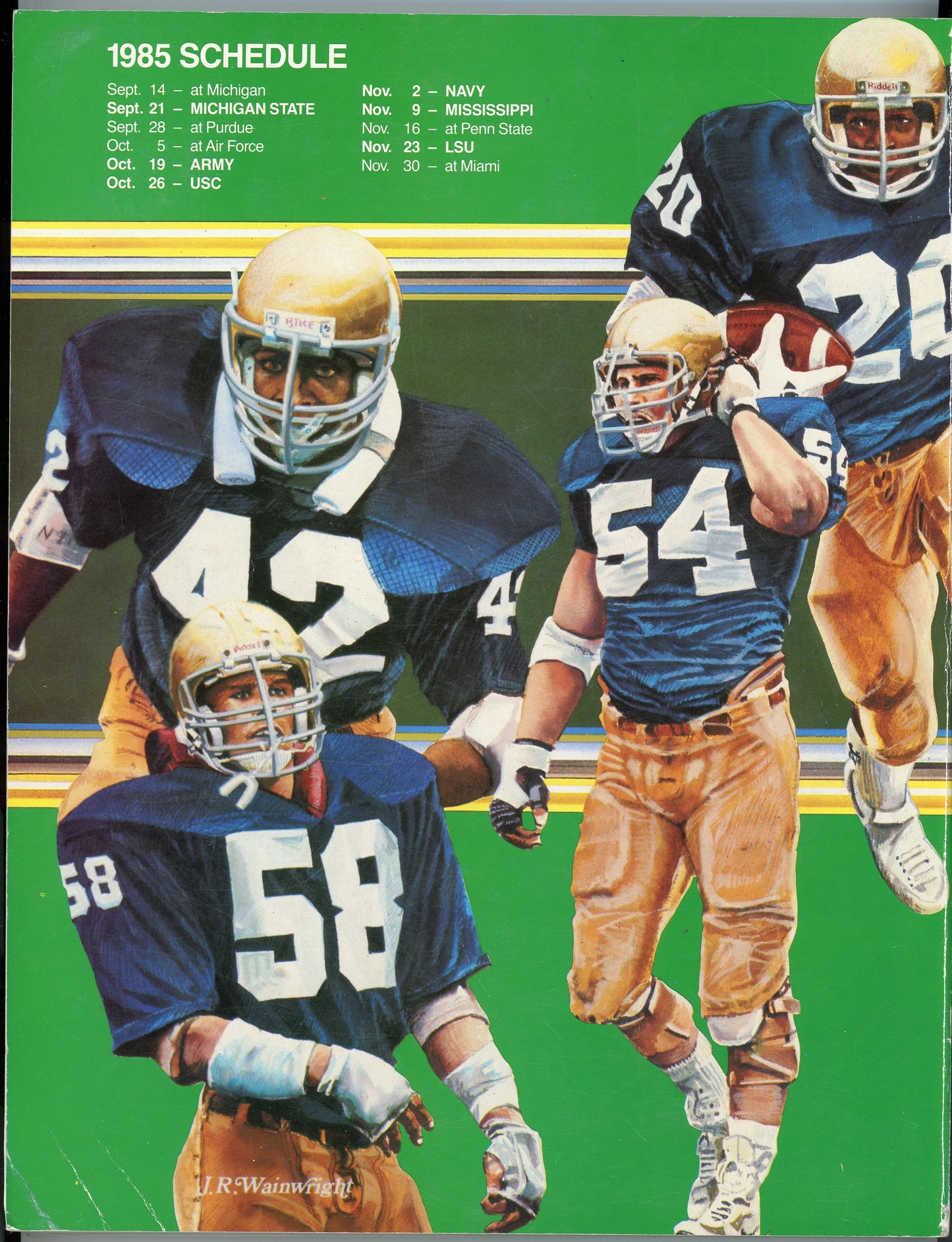 Original 1985 Notre Dame College Football Program Media Guide