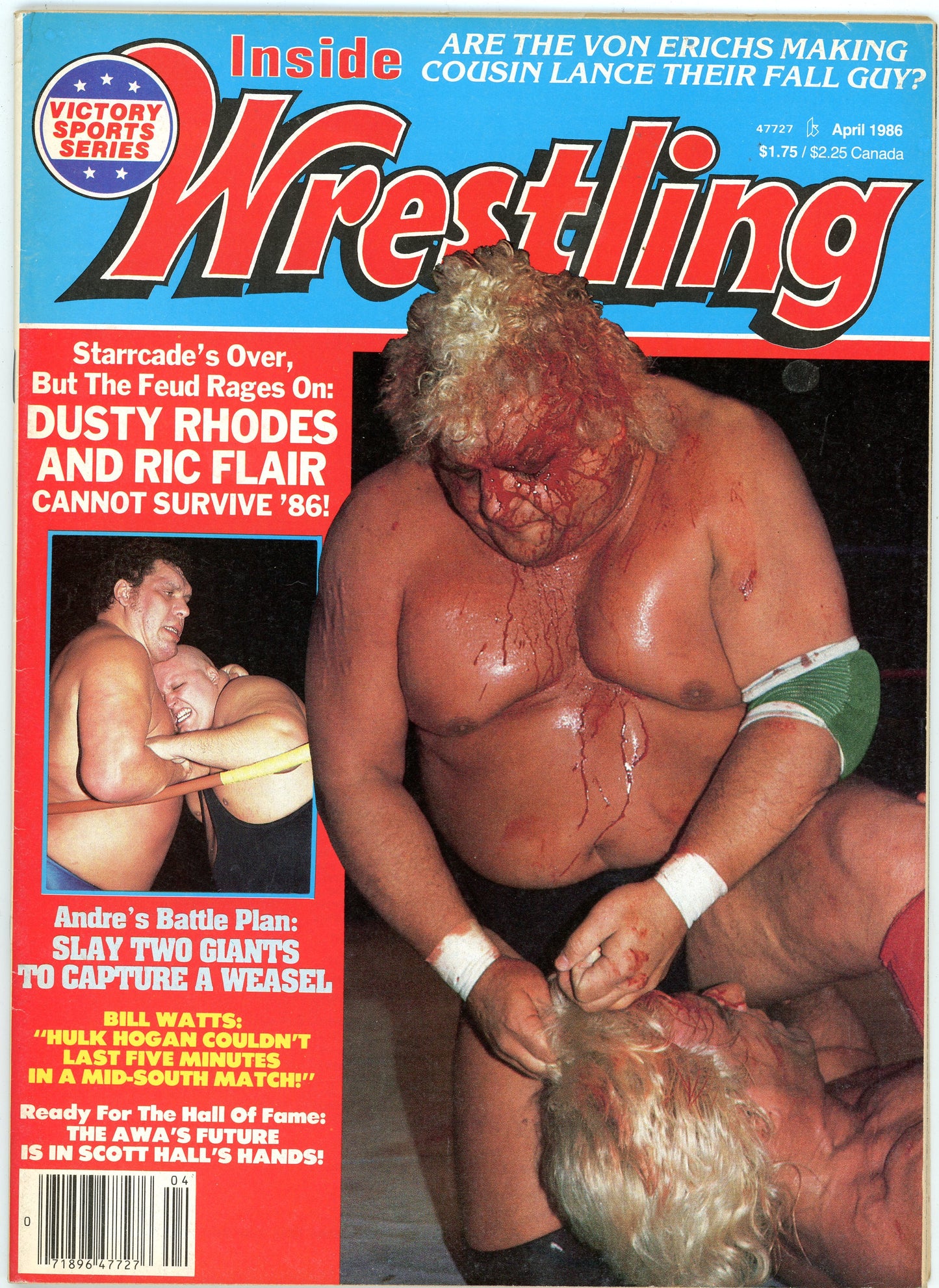 Inside Wrestling Vintage Magazine (April, 1986) Dusty Rhodes, Ric Flair