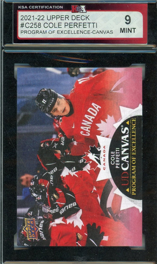 2021/22 Upper Deck Cole Perfetti Graded Card #C258 KSA 9