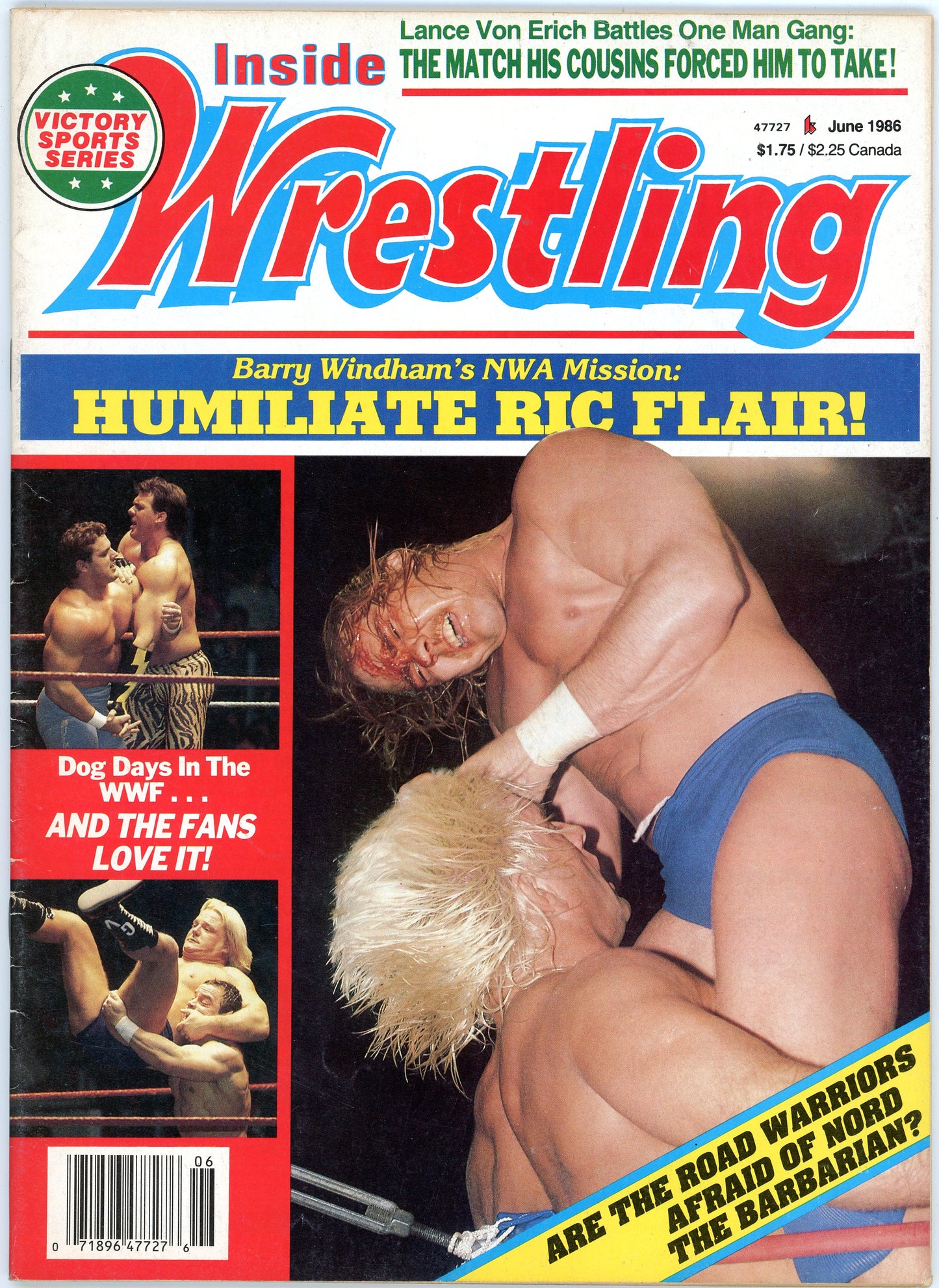 Inside Wrestling Vintage Magazine (April, 1986) Barry Windham vs. Ric Flair