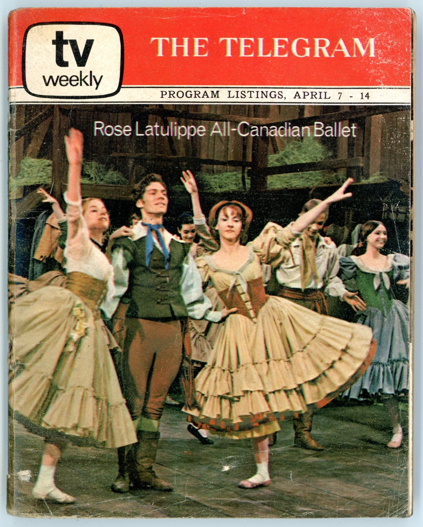 The Telegram TV Weekly Canada Vintage Magazine (April 7-14 1967) Newsstand All-Canadian Ballet
