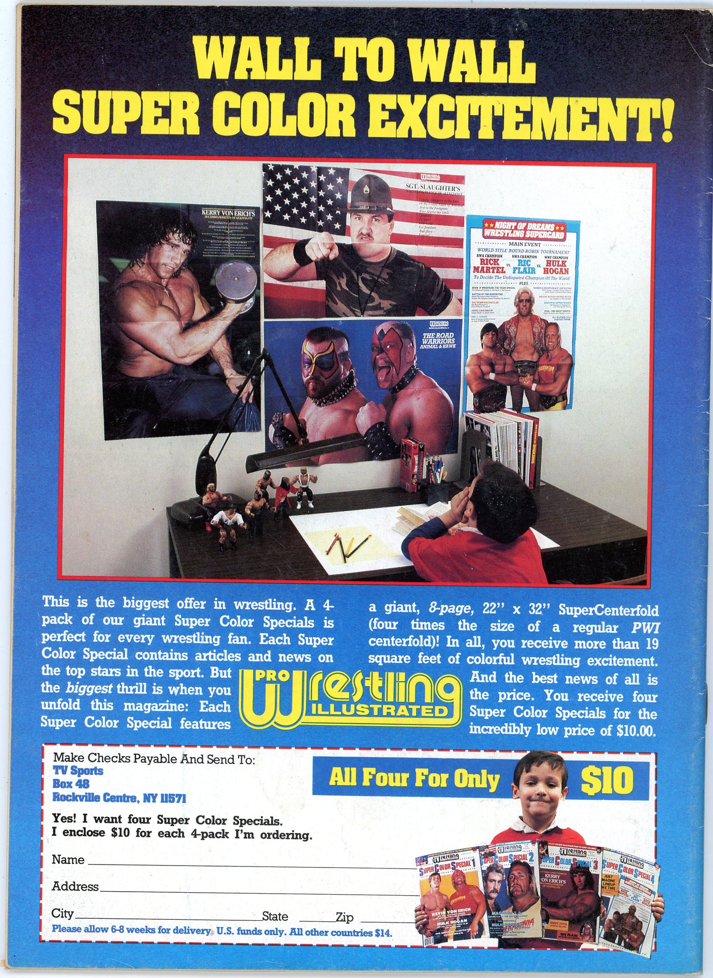 Inside Wrestling Vintage Magazine (April, 1986) Barry Windham vs. Ric Flair