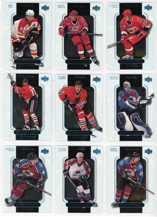 1999/2000 Upper Deck Standing Ovation NHL Hockey Card Short Set (60 Cards)
