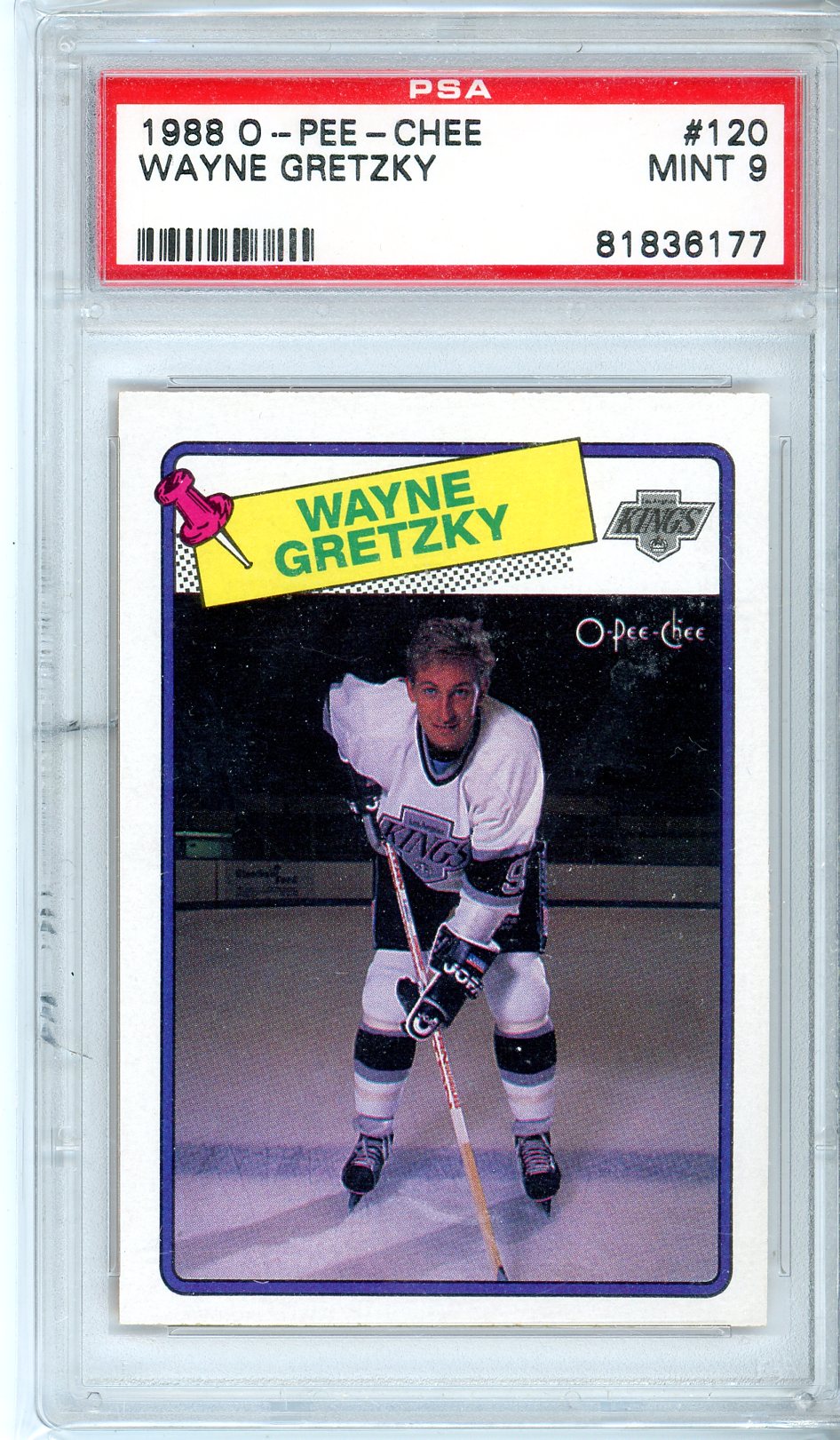 1988 OPC O-Pee-Chee Wayne Gretzky Graded Card #120 PSA 9
