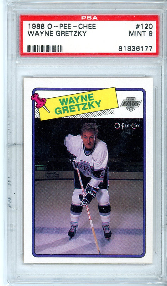 1988 OPC O-Pee-Chee Wayne Gretzky Graded Card #120 PSA 9