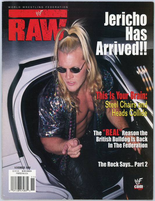 WWF WWE Raw Vintage Wrestling Magazine (November 1999) Chris Jericho Cover