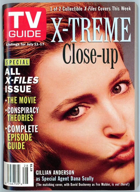 TV Guide Canada Vintage Magazine (July 11-17 1998) Newsstand Gillian Anderson Collectible